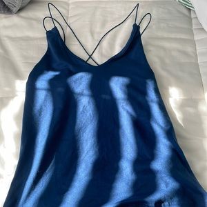 Cross back tank top navy